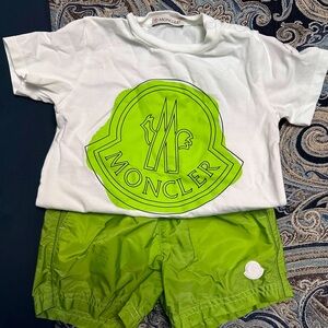 Moncler tee shirt and swim trunks